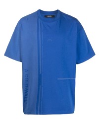 T-shirt à col rond imprimé bleu A-Cold-Wall*