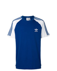 T-shirt à col rond imprimé bleu adidas