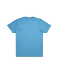 T-shirt à col rond imprimé bleu Supreme