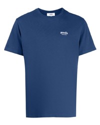 T-shirt à col rond imprimé bleu Arrels Barcelona