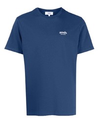 T-shirt à col rond imprimé bleu Arrels Barcelona