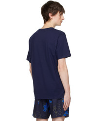 T-shirt à col rond imprimé bleu Saturdays Nyc