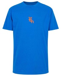 T-shirt à col rond imprimé bleu Brockhampton