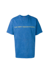 T-shirt à col rond imprimé bleu C.E