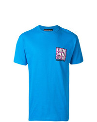 T-shirt à col rond imprimé bleu Call Me 917