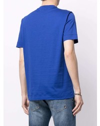 T-shirt à col rond imprimé bleu Emporio Armani