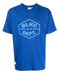 T-shirt à col rond imprimé bleu Chocoolate