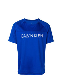 T-shirt à col rond imprimé bleu CK Calvin Klein
