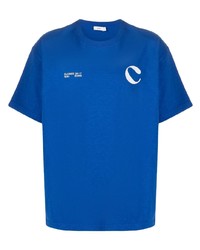 T-shirt à col rond imprimé bleu Closed