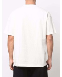 T-shirt à col rond imprimé bleu Rhude