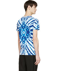 T-shirt à col rond imprimé bleu CNC Costume National