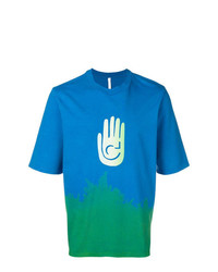 T-shirt à col rond imprimé bleu Cottweiler