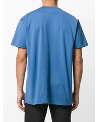 T-shirt à col rond imprimé bleu Givenchy