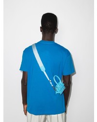 T-shirt à col rond imprimé bleu Jacquemus