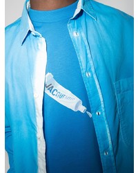 T-shirt à col rond imprimé bleu Jacquemus