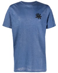 T-shirt à col rond imprimé bleu District Vision