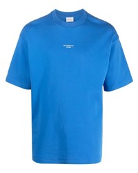 T-shirt à col rond imprimé bleu Drôle De Monsieur