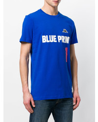 T-shirt à col rond imprimé bleu Kappa Kontroll