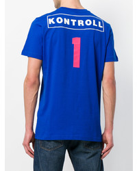 T-shirt à col rond imprimé bleu Kappa Kontroll