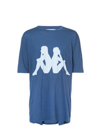 T-shirt à col rond imprimé bleu Faith Connexion