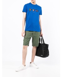 T-shirt à col rond imprimé bleu PS Paul Smith