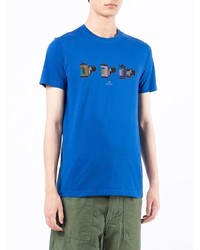 T-shirt à col rond imprimé bleu PS Paul Smith