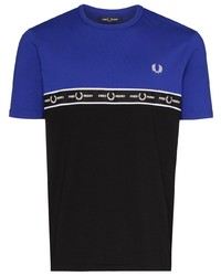 T-shirt à col rond imprimé bleu Fred Perry