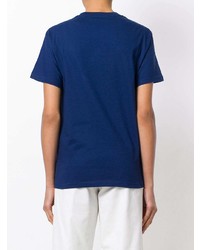 T-shirt à col rond imprimé bleu Golden Goose Deluxe Brand