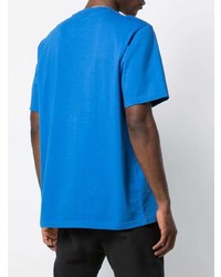 T-shirt à col rond imprimé bleu Supreme