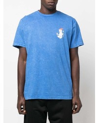 T-shirt à col rond imprimé bleu RIPNDIP