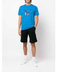 T-shirt à col rond imprimé bleu PS Paul Smith