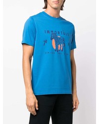 T-shirt à col rond imprimé bleu PS Paul Smith