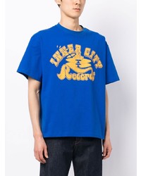 T-shirt à col rond imprimé bleu HONOR THE GIFT