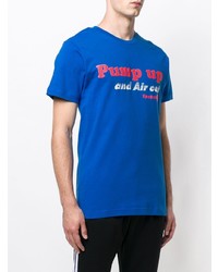 T-shirt à col rond imprimé bleu Reebok