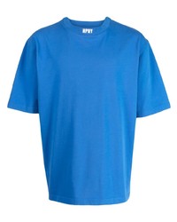 T-shirt à col rond imprimé bleu Heron Preston