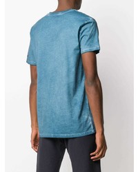 T-shirt à col rond imprimé bleu MC2 Saint Barth