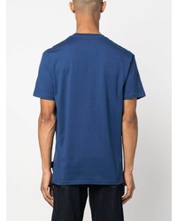 T-shirt à col rond imprimé bleu Philipp Plein