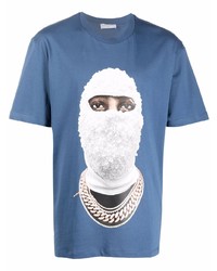 T-shirt à col rond imprimé bleu Ih Nom Uh Nit