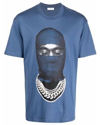 T-shirt à col rond imprimé bleu Ih Nom Uh Nit
