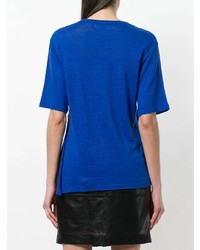 T-shirt à col rond imprimé bleu Isabel Marant Etoile