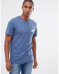 T-shirt à col rond imprimé bleu Jack & Jones