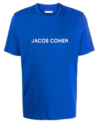 T-shirt à col rond imprimé bleu Jacob Cohen
