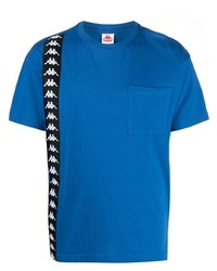 T-shirt à col rond imprimé bleu Kappa