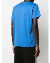 T-shirt à col rond imprimé bleu DSQUARED2