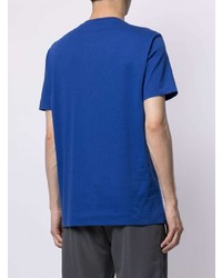 T-shirt à col rond imprimé bleu Emporio Armani