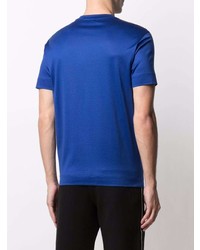 T-shirt à col rond imprimé bleu Emporio Armani