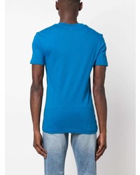 T-shirt à col rond imprimé bleu Calvin Klein Jeans