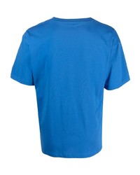 T-shirt à col rond imprimé bleu PACCBET