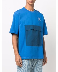 T-shirt à col rond imprimé bleu Kenzo