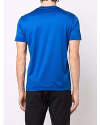 T-shirt à col rond imprimé bleu Emporio Armani